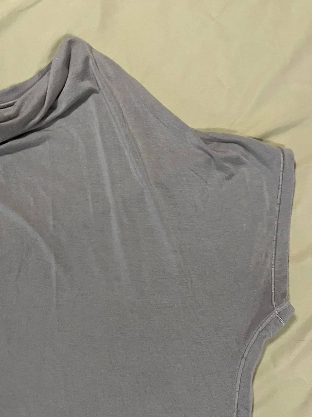 Athleta Gray Cowl Neck Oversized Tee Short Sleeve Top Size Large - Picture 2 of 5